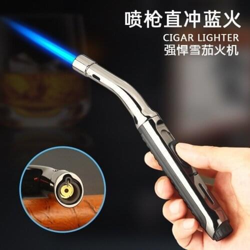 Kitchen Jet Candle Lighter Metal Spray Gun Butane Refillable Gas Welding Torch Turbo Windproof Cigar Pipe Lighter Gadget For Men