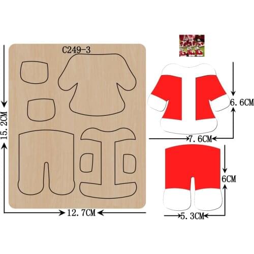 New Christmas costume Wooden die Scrapbooking C-249-3 Cutting Dies