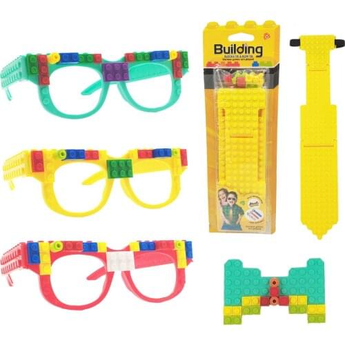 Glasses Blocks Baseplate Compatible with Legoing Brinquedos DIY Toys Funny Glasses Frame Brick Juguetes Playmobil Juguetes