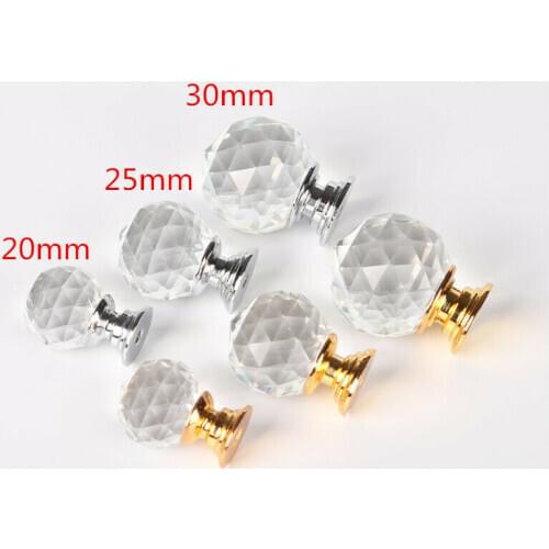 Clear Diamond Shape Design Crystal Glass Door Knobs Cupboard Drawer Furniture Cabinet Door Wardrobe Handle