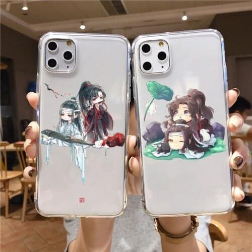 Mo Dao Zu Shi Cartoon Cute Anime Clear Phone Case for iPhone 11 12Pro Mini 6 7 8 Plus X Xs MAX XR 5 SE Girl Funda Cover Cases