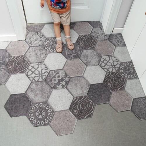 PVC Dust-Proof Door Mat Non-Slip Bath Mats Ins Kitchen Mat Hallway Doormat Home Mats Carpet Can Be Cut Custom Entrance Mat