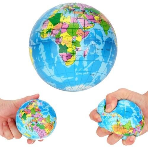 Stress Relief World Map Foam Ball Atlas Globe Palm Ball Planet Earth Ball Adult Kids Squishy Funny Gadgets Anti Stress Toys