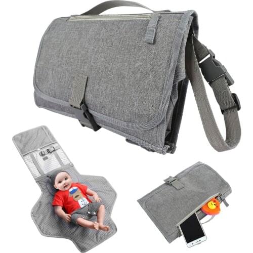 Waterproof Portable Baby Foldable Urine Mat Diaper bag Diaper Changing Cover Pad Travel mommy bag trolley hanging bag