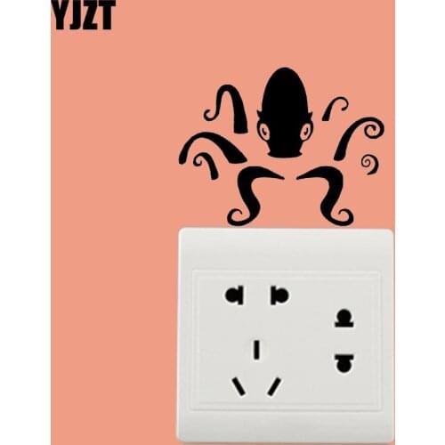 YJZT Sea Ocean Animals Funny Wall Decal Vinyl Switch Sticker Octopus Clever Tentacles 17SS0165