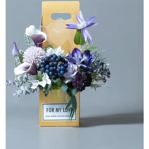 1pcs Portable Flower Arrangement Box Basket for Flower Arranging DIY Fresh Bouquet Packing Boxes Boquet Holder Box Flower Shop