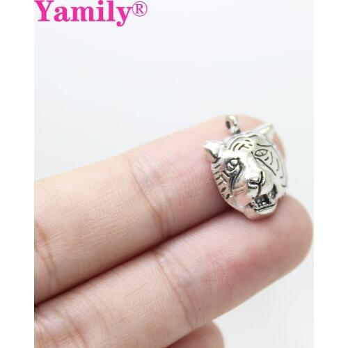 10pcs--18x13mm Antique silver tone Tiger Charms pendant For Jewelry Making