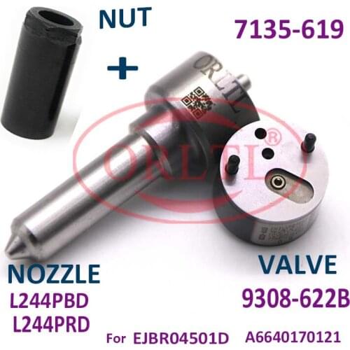 ORLTL REPAIR KITS (7135-619 ) NOZZLE L244PBD L244PRD INJECTOR VALVE +Nut FOR EJBR04501D A6640170121 6640170121