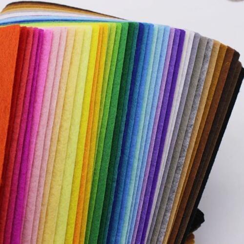 20Pcs Felt Fabric Patchwork Choose Color Polyester Nonwoven Fabric Scrapbooking Sewing Felt Craft Cloth Fieltro Feltro Feutrine