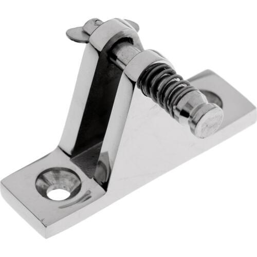 316 Stainless Steel Deck Hinge Boat Bimini Top Fitting 90 Degree Quick Pin