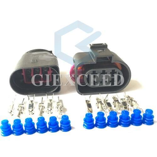 6 Pin 1J0973733 1J0 973 733 3.5 Auto LSU 4.2 Oxygen Sensor Connector Throttle Plug For VW AUDI PASSAT Bora