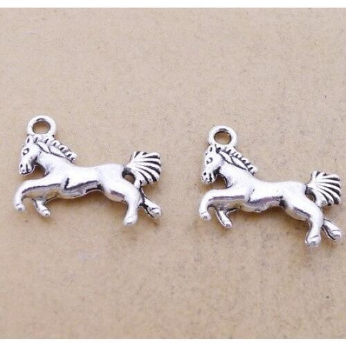 6 Pieces/Lot 19mm*13mm Diy Jewelry Accessory 3d horse Animals Charm For Jewelry Making