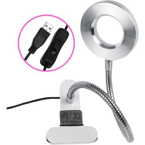 Hollow Round Adjustable Tattoo Lamp Clamp USB LED Beauty Makeup Illuminator