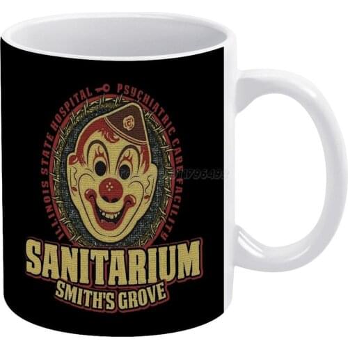The Smiths Grove Sanitarium White Mug 11 Oz Funny Ceramic Coffee/Tea/Cocoa Mug Unique Gift Clown Sanitarium Michael Myers Hallo