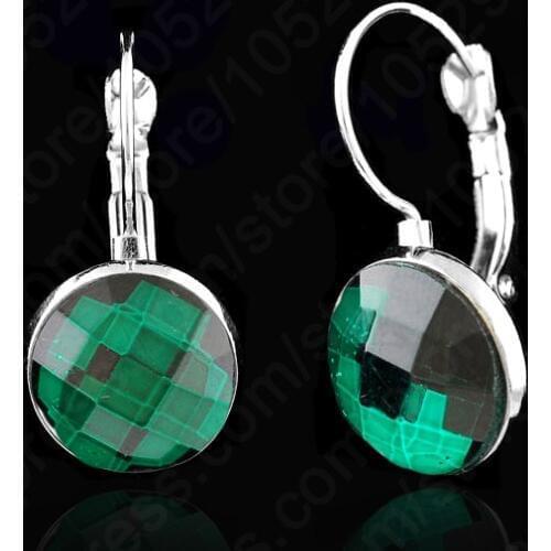 Big Promotions 6 Colors Option 1Pair Fast Shipping Elegant Shiny Crystal Lever Back Woman Jewelry Earring Wedding Party