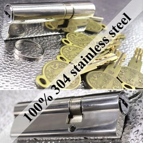 Security Security door lock cylinder 304 stainless steel lock cylinder 8 Key Door cylinder 65 70 75 80 85 90 95 100mm