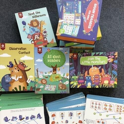 Childrens whole brain development educational toys brain twists digital card maze rewrites game cognitive card repeatedly