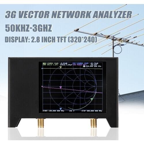 For NanoVNA V2 3GH Vector Network Analyzer Press Screen Hf Vhf Uhf Uv 50kHz-3GHz Antenna Analyzer Standing Wave USB Chargeable