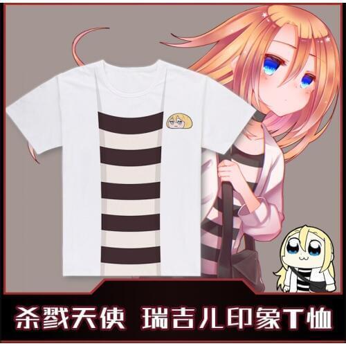 High-Q Unisex Anime Cotton Angels of Death Ray Tee T-Shirt punk rock hiphop Angels of Death Zack Breathable t-shirt Tshirt Tee