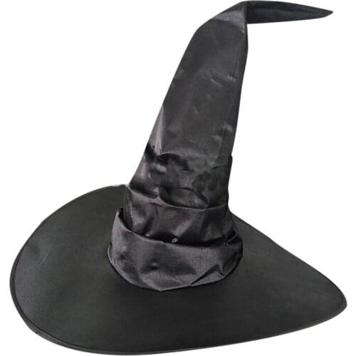 Halloween black fold witch hat Oxford cloth ghost festival easter hat witch corner hat