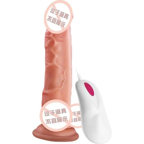 Simulation Penis Wired Control Telescopic Swing G-spot Vibration Stimulation Heated Liquid Silicone Vibrator Women Adult Product