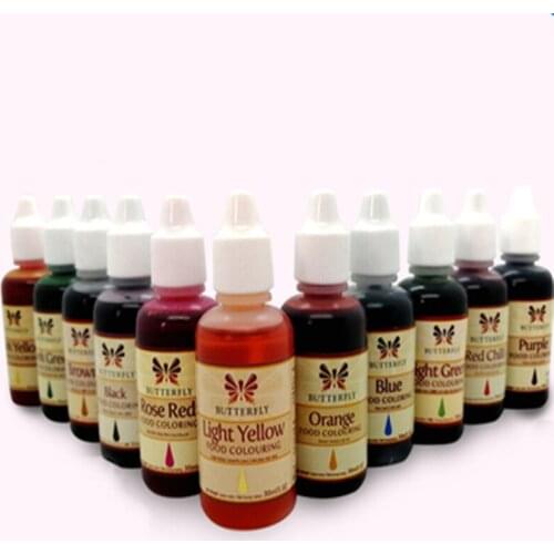 Indonesian Edible Food-grade Liquid Pigment Water-soluble Ice Cream Cake Cream Fudge Tinting Baking Food Pigment Pigment Tool