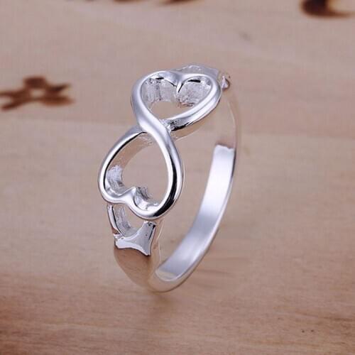 Ring Silver Plated Ring Silver Trendy Jewelry Ring 8-shaped Jewelry Wholesale Free Shipping qowi LR092
