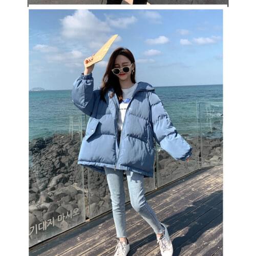 Off season clearance womens winter cotton padded clothing 2021 new down cotton padded jacket short Korean version loose