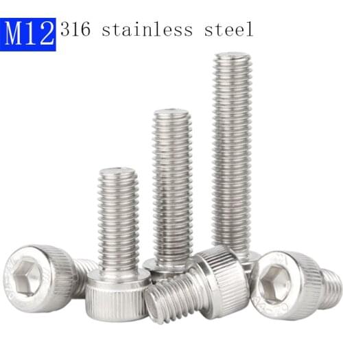 M12 x 1.75 316 stainless steel A4 - 70 ALLEN BOLT SOCKET HEAD CAP SCREWS DIN 912 bolts