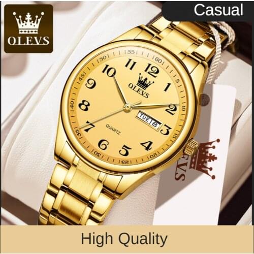 Watch hot-selling aged waterproof steel belt calendar trend mens watch for men