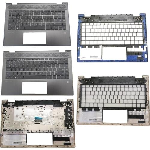 Brand New For HP Pavilion 14 X360 14-CD TPN-W131 Laptop Palmrest Top Case Cover With Keyboard L18947-001 Blue/GoldenSilvery Edge