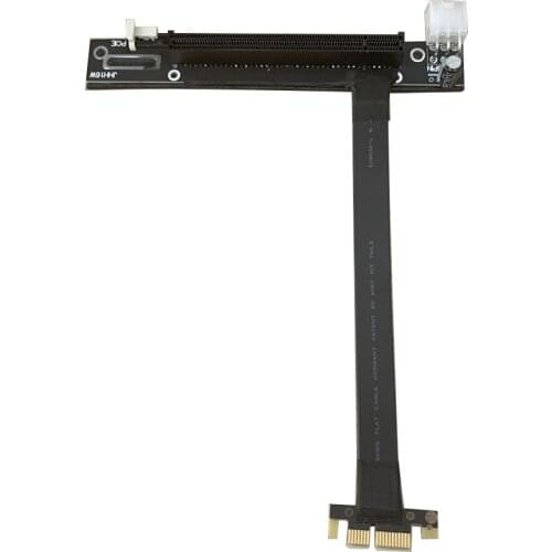 PCI-Express PCIE3.0 X1 To X16 Right Angle Graphics Card Mining Extension Adapter Cable With 6PIN Stable Power Supply No USB