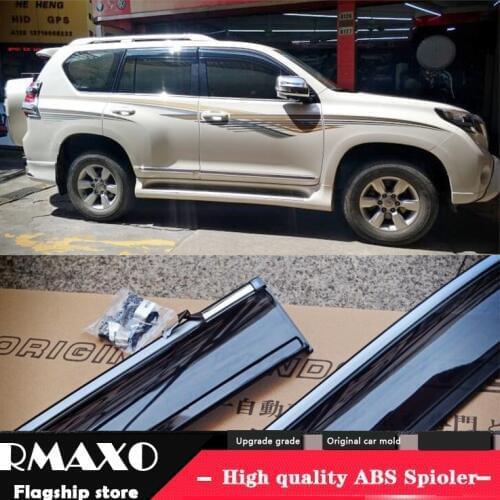 For Toyota land cruiser prado Plastic Window Visor 2018 Vent Shades Sun Rain Deflector Guard For land cruiser prado