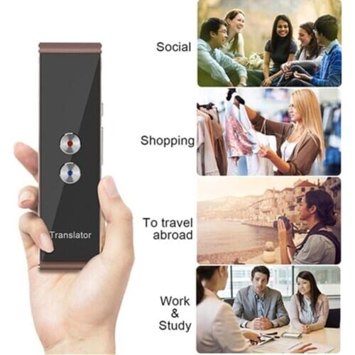 Portable T8 Smart Voice Speech Translator Two-Way Real Time 30 Multi-Language Translation For Learning Travelling Business Meet