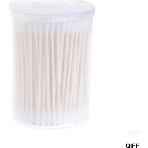 Drop Ship&Wholesale 180Pcs Baby Swabs Cotton Double End Swab Disposable Thin Stick Cleaning Tools May06