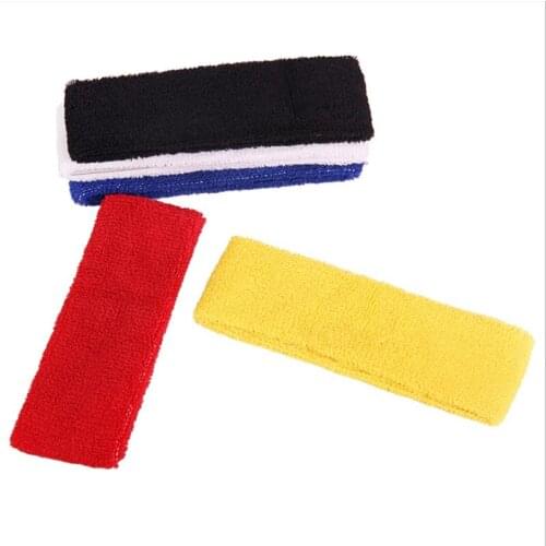 Fitness Outdoor Sports Sweatbands Forehead Head Hair Sweat Band Elastic Terry Cloth Cotton GYM Yoga Ball Games Tennis HeadBand