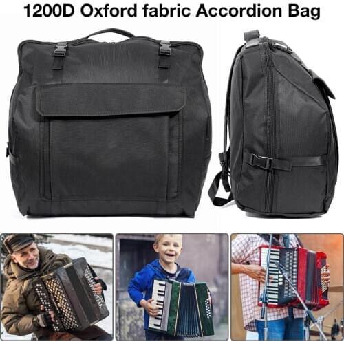 Accordion Gig Bag Accordion Storage Bag Black 1200D Oxford fabric For 48/60/72/80/96/120 Bass Piano Accordions