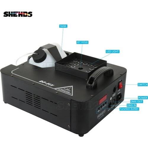1500W LED Fog Machine 24x9W RGB Color LEDs Smoke Machine Fogger Hazer Equipment For DJ KTV SHEHDS Stage Lighting