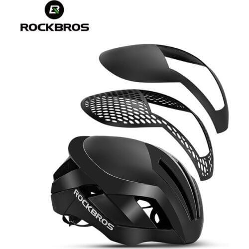 ROCKBROS 3 in 1 Cycling Helmet EPS Reflective Bicycle Mens Safety Light Helmet Integrally-Molded Pneumatic MTB Bike Helmets