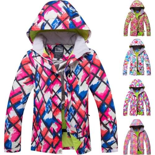 Womens Ski Jacket Winter Outdoor Warm Windproof Waterproof Breathable Skiing Snowboard Jacket Female Snow Coat Ski Equipment