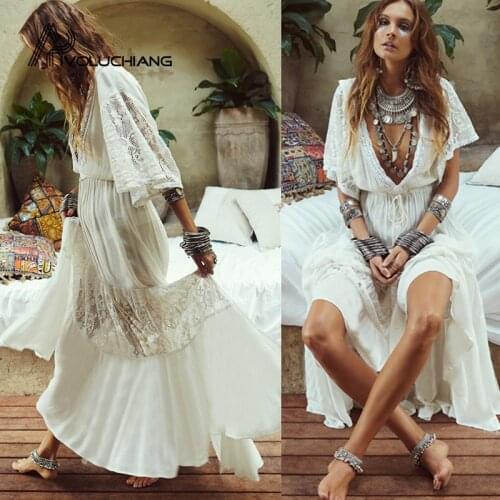 Bath Dress Robe Beach Cover Ups Dress Summer Tunics Swimsuits Wear Tunic Womens Swimsuit Female New Rayon Spell Lace Big Yards