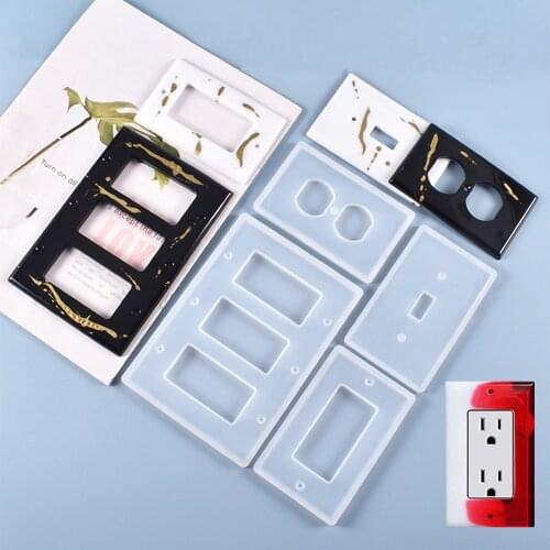 1pcs DIY Crafts Epoxy Resin Mold USB Socket Panel Light Switch Cover Silicone Mould DIY Crafts Casting Tool Crystal Epoxy Resin