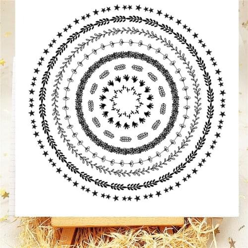 14x14CM leaf wreath Transparent Silicon Seal Clear Stamps Roller Stamps DIY Scrapbook Album Card NEW YEAR Easter