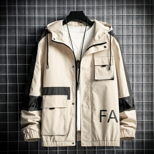 2020 autumn Winter clothes Men Jacket Outwear Hooded Wadded Coat Slim Parka mens hooded fashion printed pocket jacket 13 colors