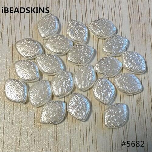 20x16mm 500pcs/lot white color Acrylic Imitation pearl rhombus shape Beads for Jewelry DIY #5682 (Design as shown)