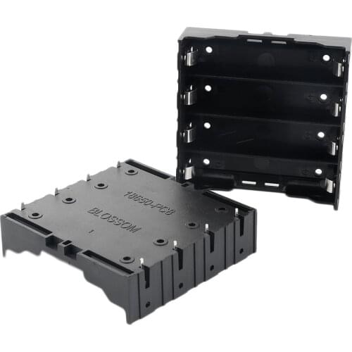 30pcs/lot MasterFire New Black Plastic Battery Storage Box Holder Cover Case Pin For 4 x 18650 Rechargeable Batteries