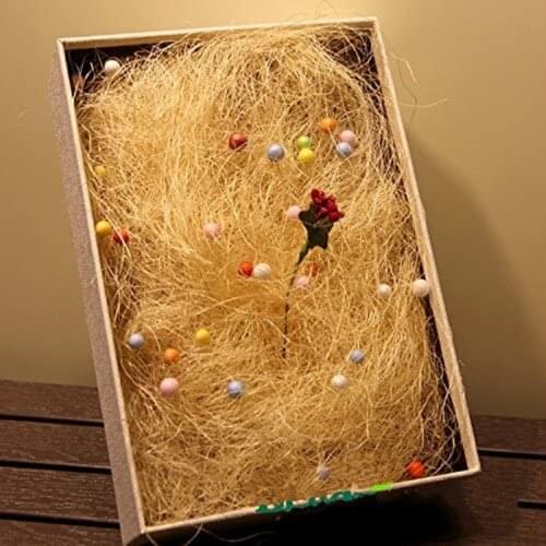 500g Natural Raffia Jute Wedding Candy Packing Material Filler Gift Wrap Box Decorations Raffia Grass