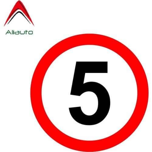 Aliauto Warning Car Sticker Children 5 MPH Reflective Decal Accessories PVC for Mini VW Lifan Toyota Hilux Passat B8 ,13cm*13cm