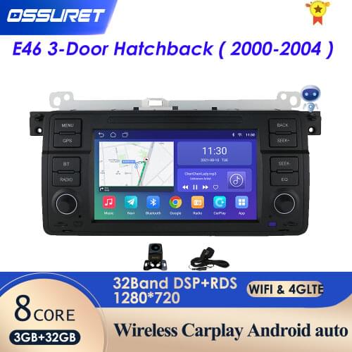 Android 10 Navigation Auto Radio For BMW 3 E46 Car Player Stereo Series Multimedia 318/320/325/330/335 M3 1998-2005 GPS HeadUnit