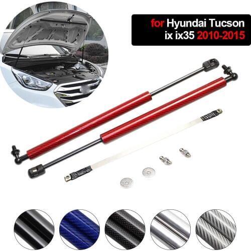 For Hyundai Tucson ix ix35 2010-2015 Car Styling Front Bonnet Hood Carbon fiber Modify Gas Struts Lift Support Shock Damper